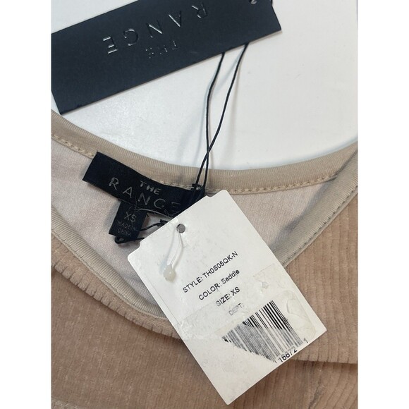 THE RANGE NYC Ribbed Velvet Bralette Bra In Saddle Sz XS New - Picture 4 of 6